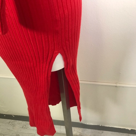 Leith Angle Rib Long Sleeve Midi Sweater Dress - Picture 3 of 8